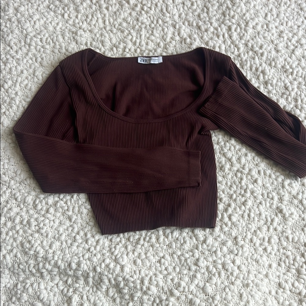 Zara Ribbed Women's Crop Top
